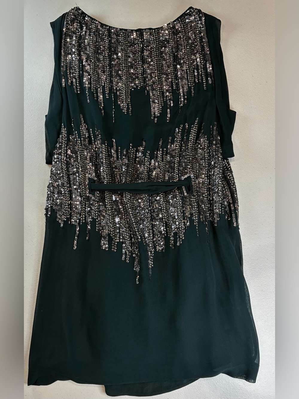 Women’s French Connection Green Sequin Dress - size 8 - Picture 11 of 16